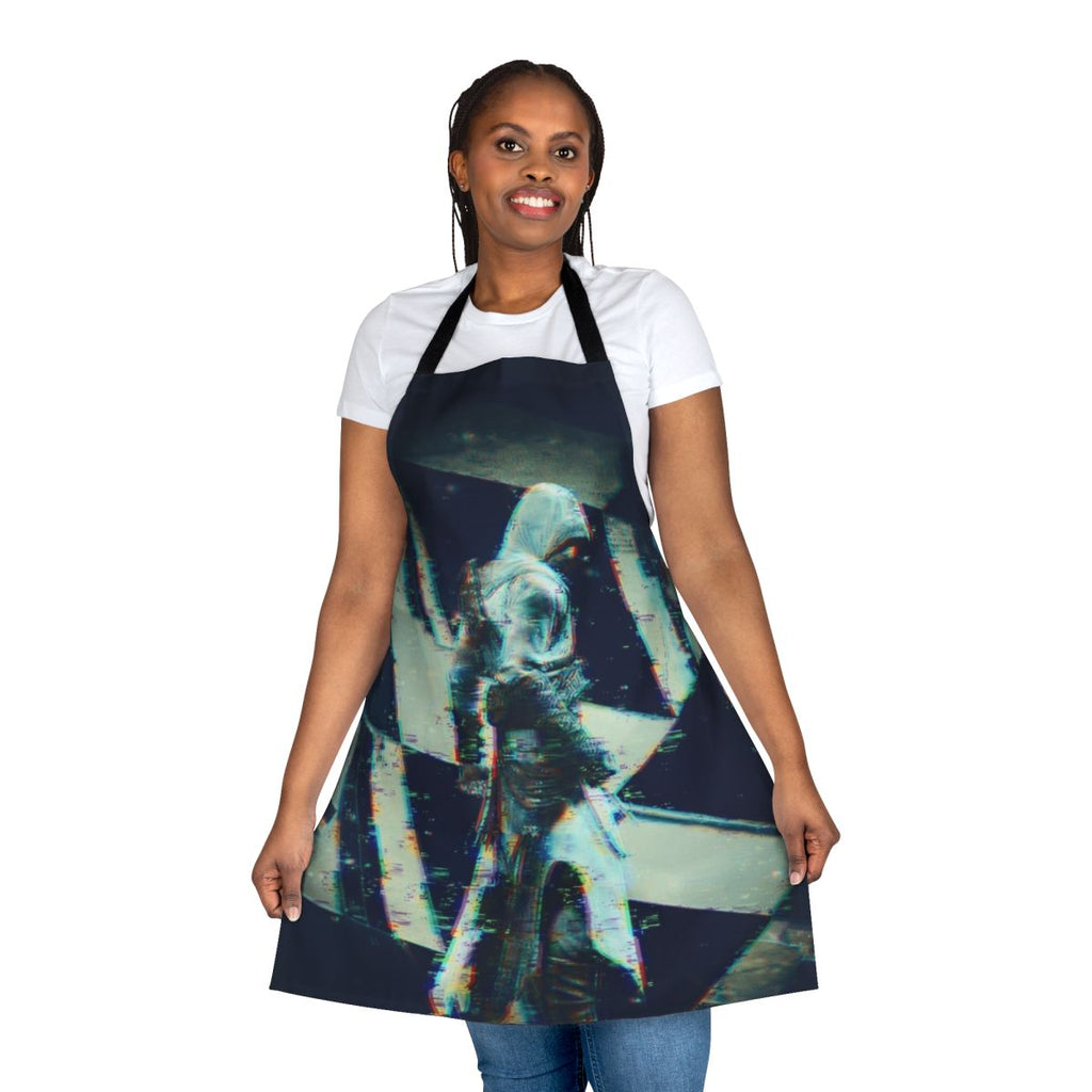 Assassin-Inspired Glitch Apron for Gamers and Anime Fans