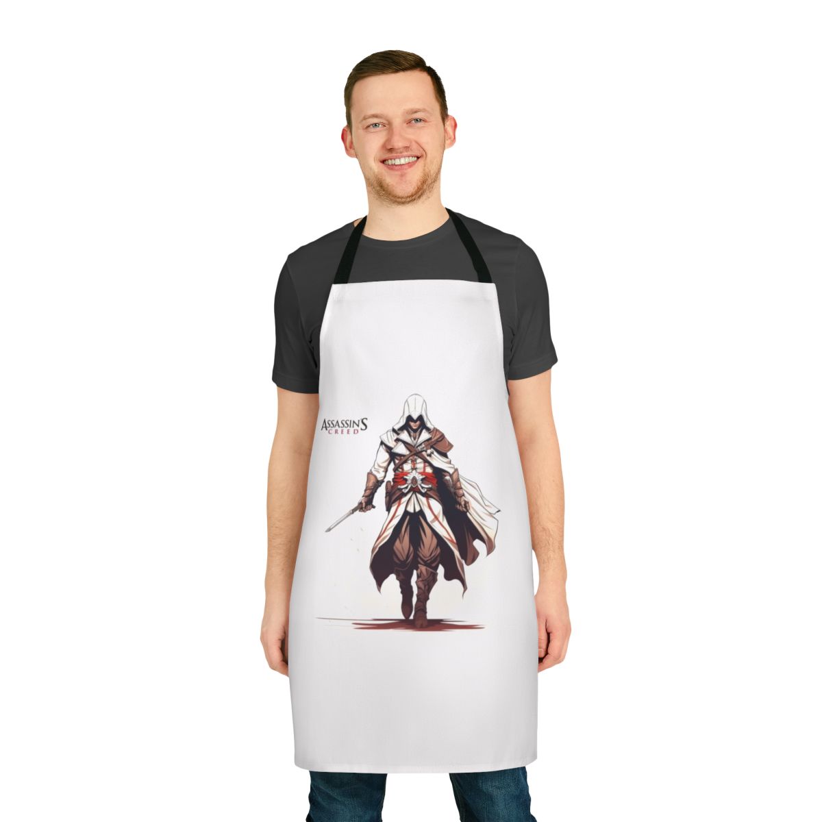 Assassin-Inspired Kitchen Apron featuring Assassin's Creed-themed design