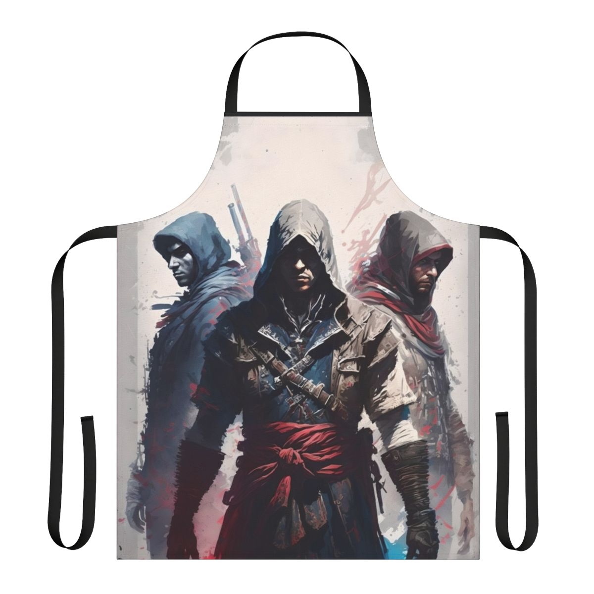 Assassin's Creed-inspired painting apron with assassin motif