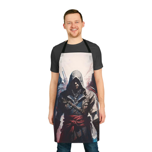 Assassin's Creed-inspired painting apron with assassin motif