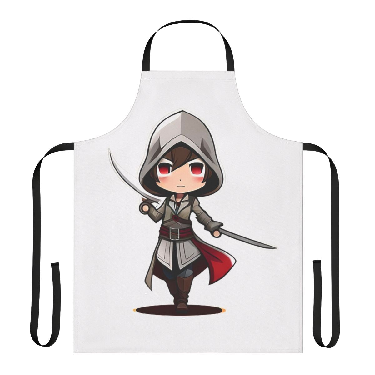 Assassin-themed cooking apron with video game-inspired design
