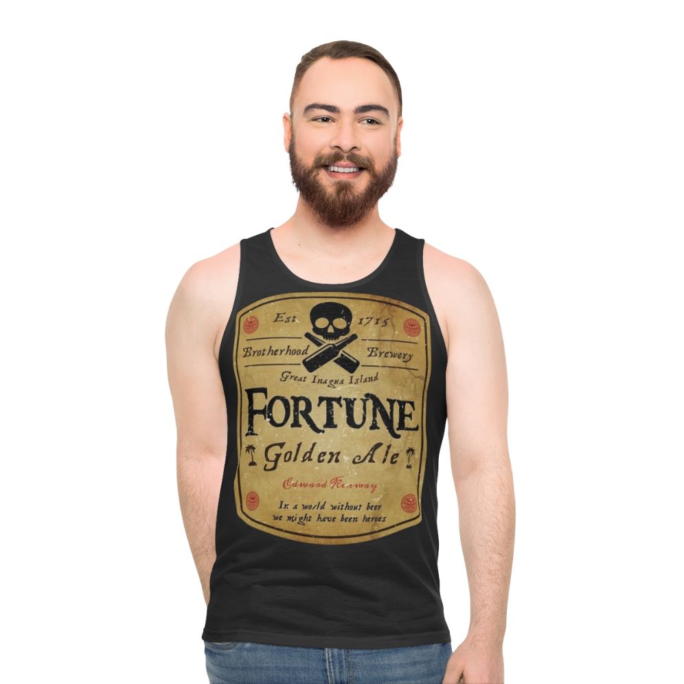 Assassins Creed inspired unisex tank top with beer label design