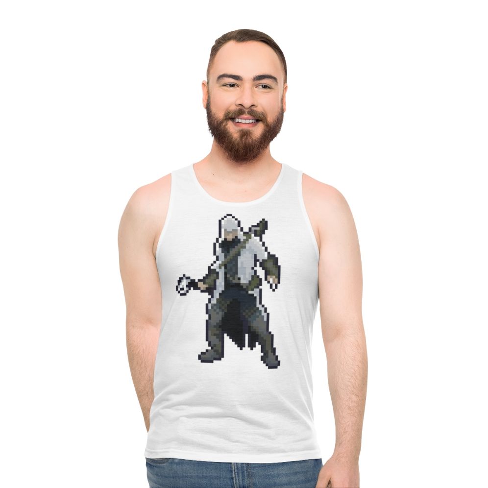 Assassin's Creed Connor Kenway Pixel Art Retro Unisex Tank Top