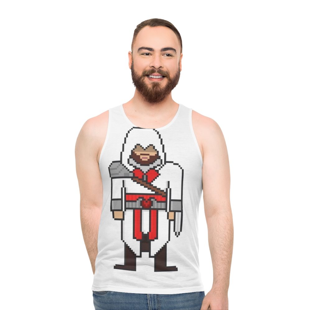 Assassin's Creed Ezio Auditore pixel art unisex tank top