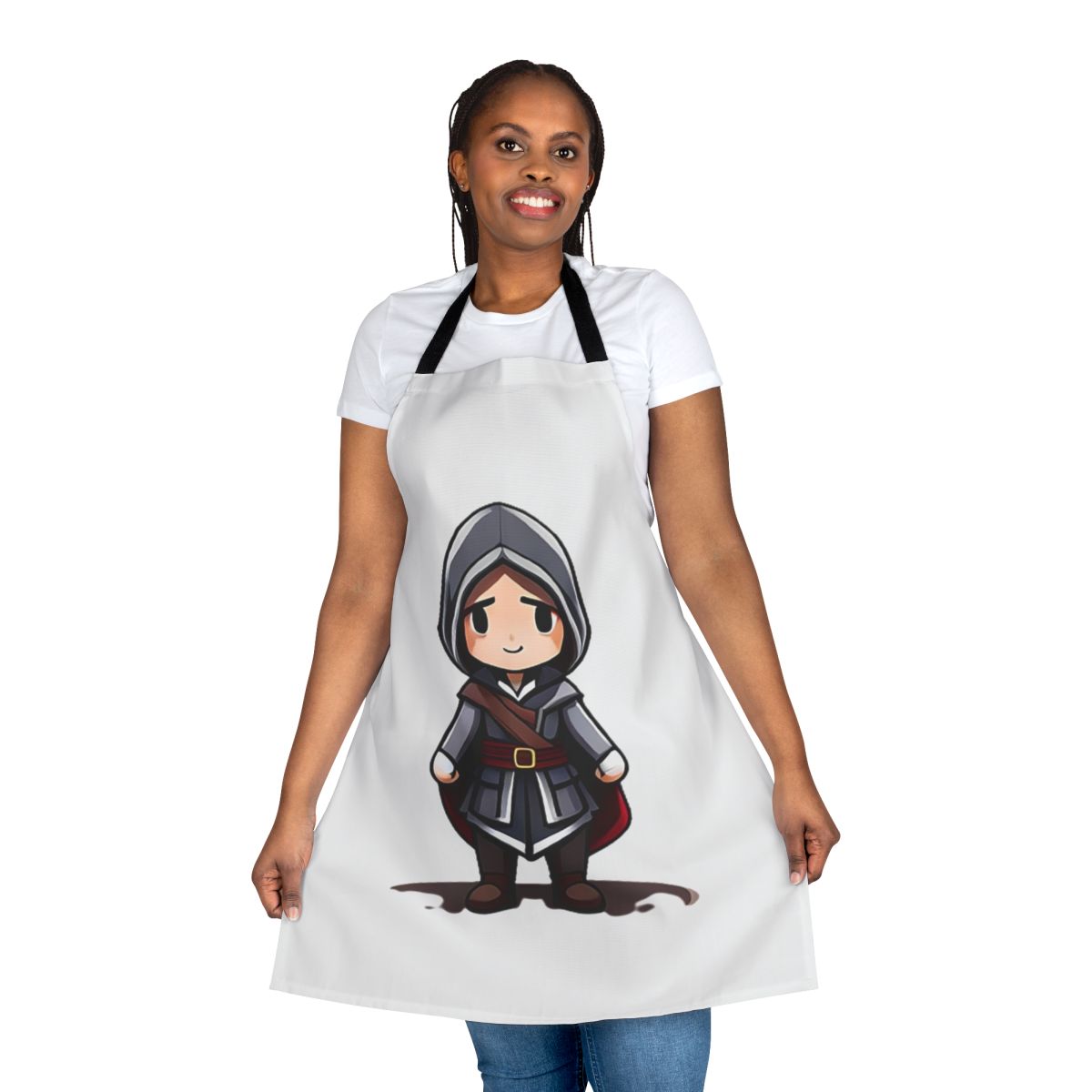 Assassins Creed inspired apron with a stylish and playful design