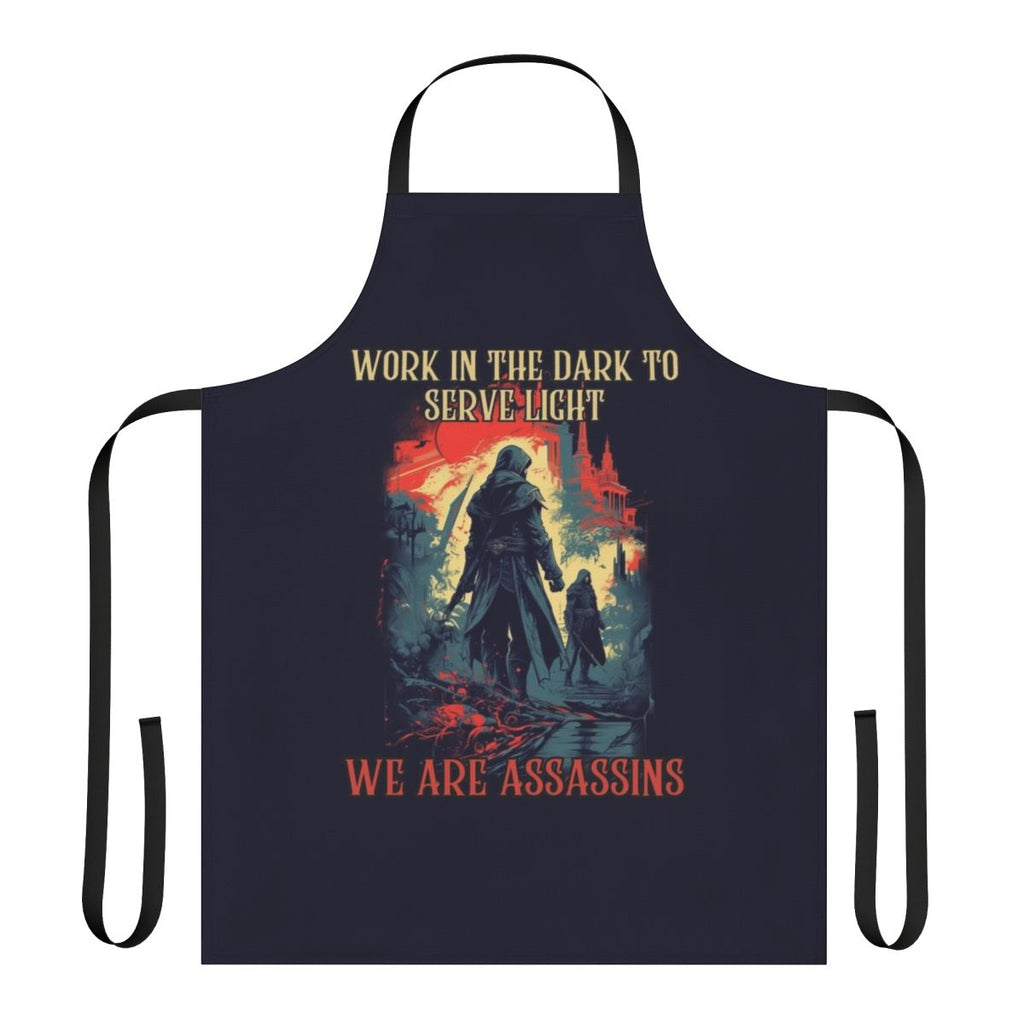 Assassin's Creed inspired apron with logo and text