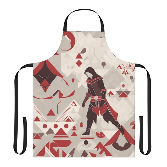 Assassins Creed inspired apron with logo and gaming-themed design for fans of the action adventure franchise.