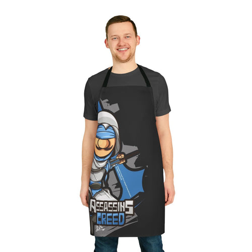 Assassins Creed fan art apron with Basim Ibnu Ishaq character design