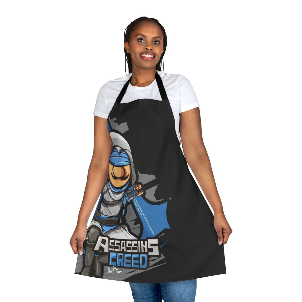Assassins Creed fan art apron with Basim Ibnu Ishaq character design