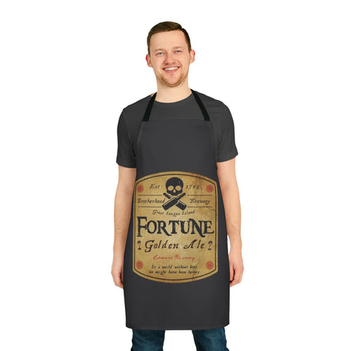 Assassin's Creed inspired beer label design printed on a high-quality apron
