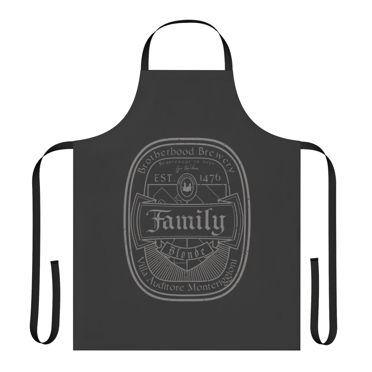 Assassin's Creed inspired apron with beer label design
