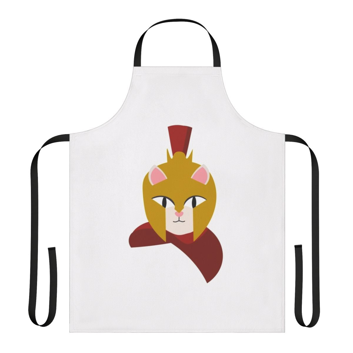 Assassin's Creed-inspired apron featuring a cat in ancient Greek-style design