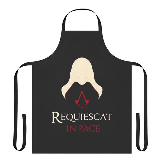 Assassins Creed inspired apron with Requiescat in Pace quote