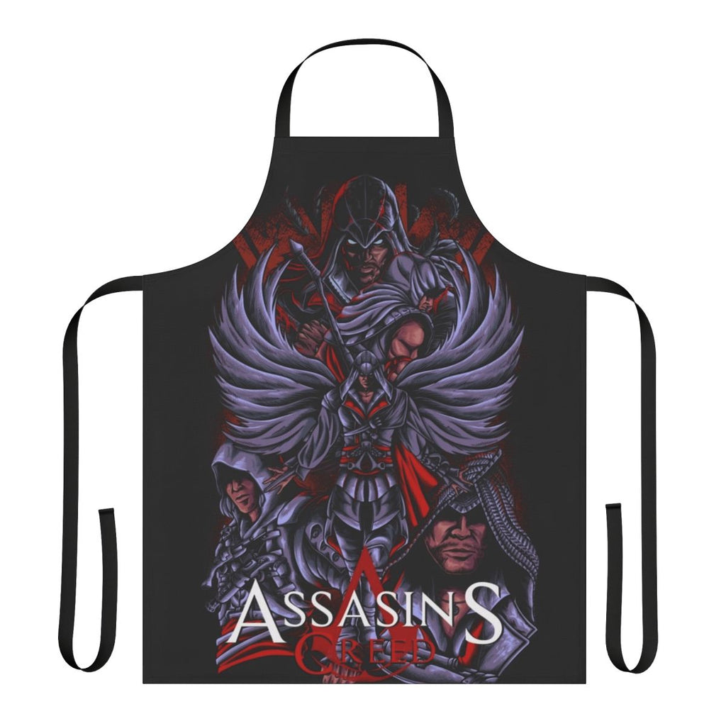 Assassins Creed inspired dark art apron with Nordic and order of assassins motifs