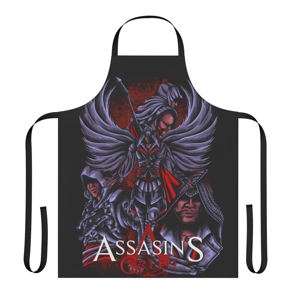 Assassins Creed inspired dark art apron with Nordic and fantasy design elements