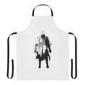 Assassin's Creed inspired dark-themed apron with dagger and rooftop design