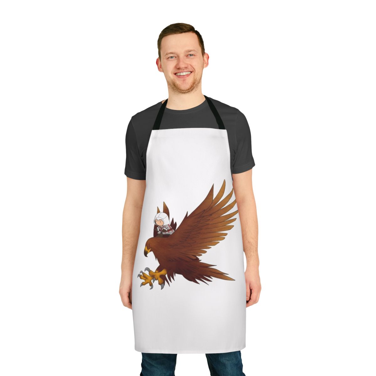 Assassin's Creed-inspired apron with an eagle design