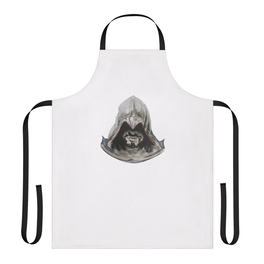 Assassin's Creed inspired apron featuring the iconic Ezio Auditore da Firenze character