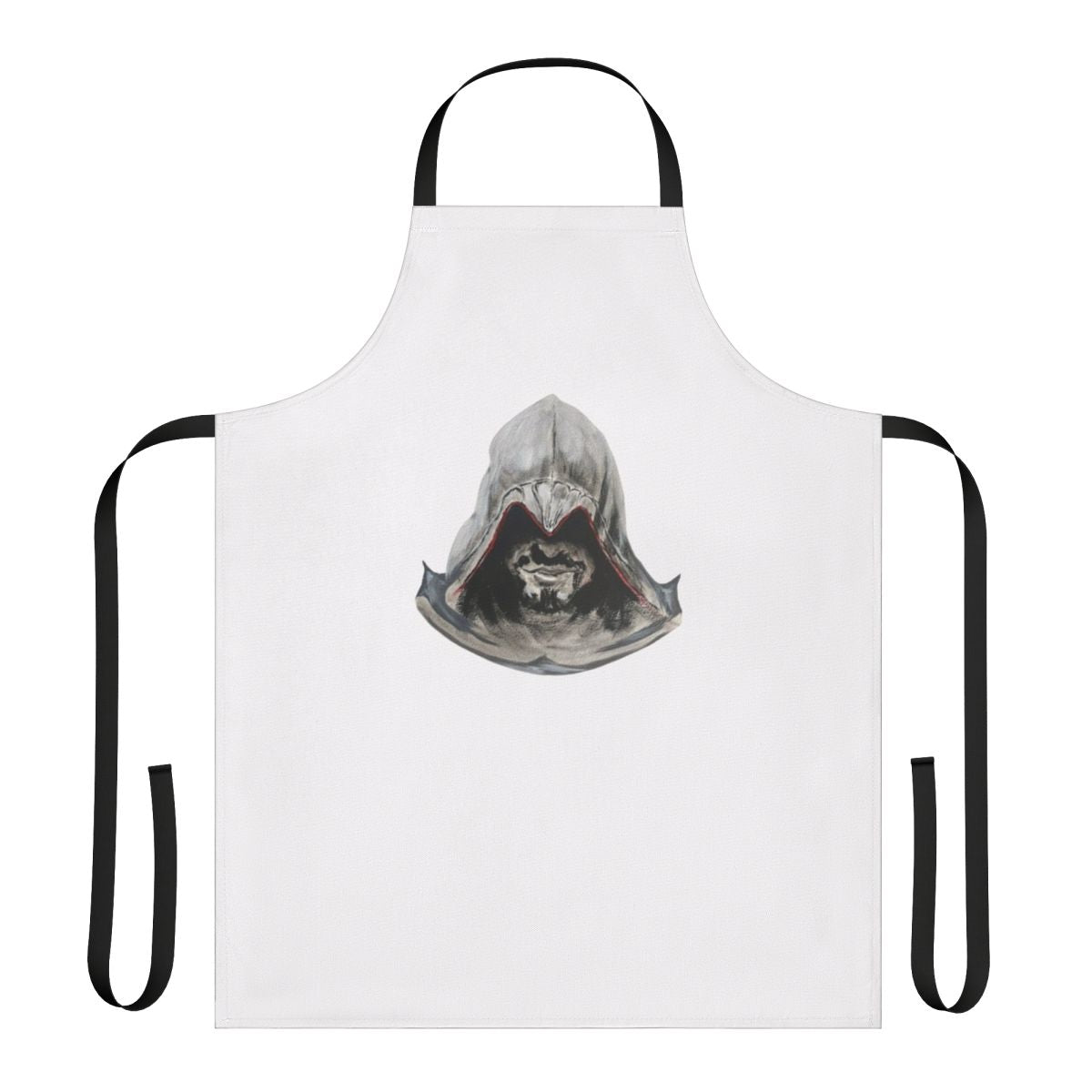 Assassin's Creed inspired apron featuring the iconic Ezio Auditore da Firenze character
