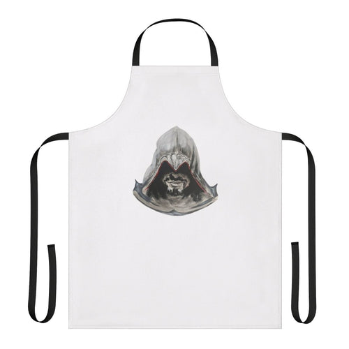 Assassin's Creed inspired apron featuring the iconic Ezio Auditore da Firenze character