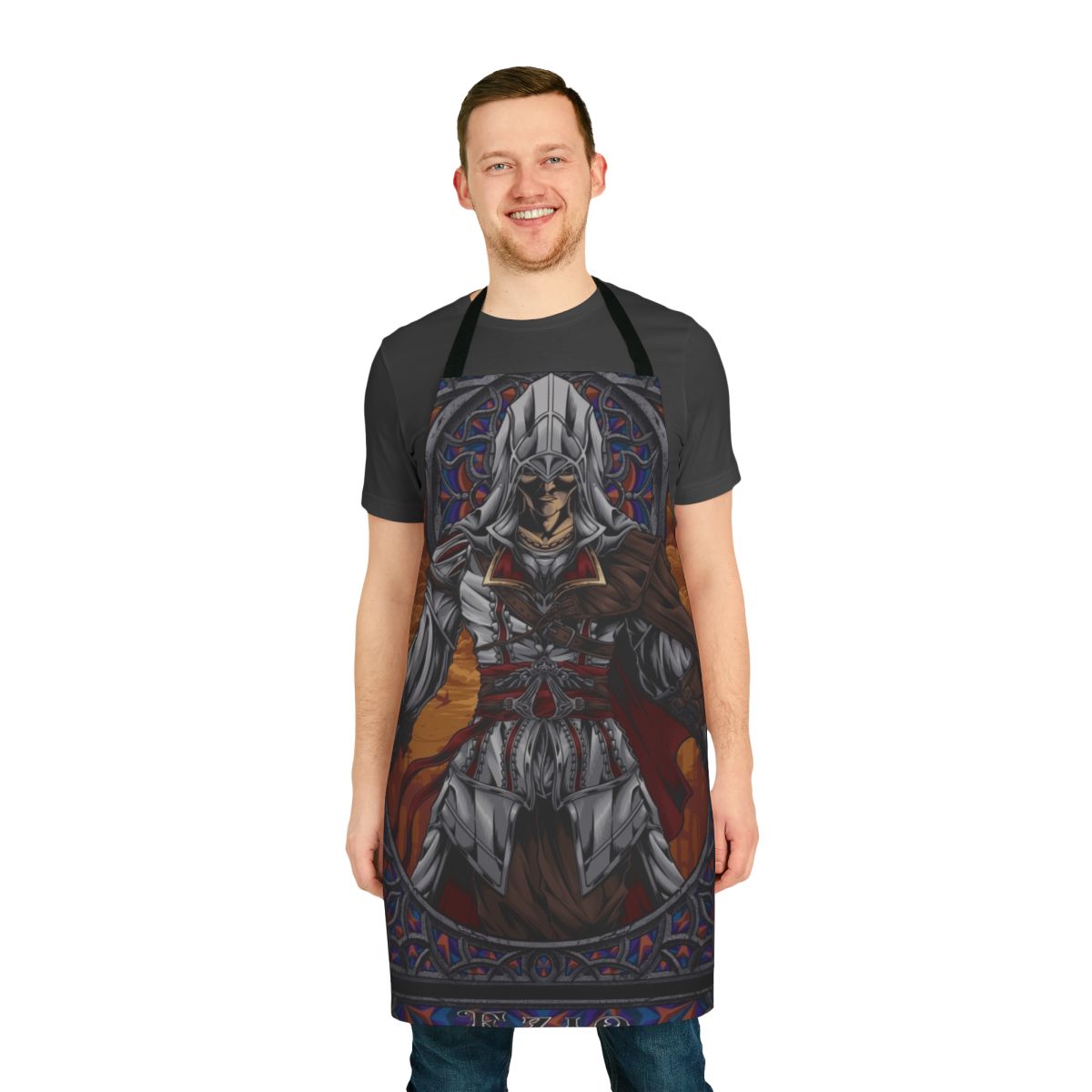 Assassins Creed inspired apron featuring the character Ezio