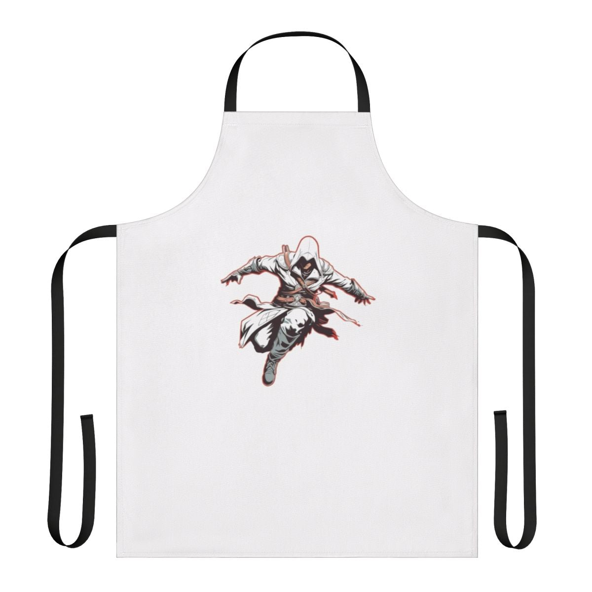 Assassins Creed-inspired apron featuring a Requiescat In Pace design