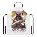 Assassin's Creed inspired apron featuring iconic game elements and symbols