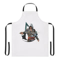An apron featuring the character Edward Kenway from the Assassin's Creed Black Flag video game.