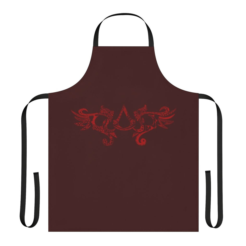 Assassin's Creed inspired red and black patterned apron