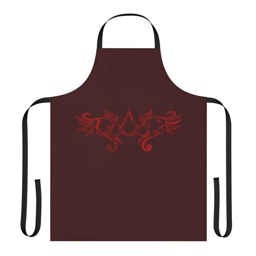 Assassin's Creed inspired red and black patterned apron