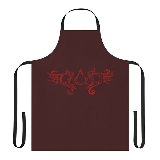 Assassin's Creed inspired red and black patterned apron