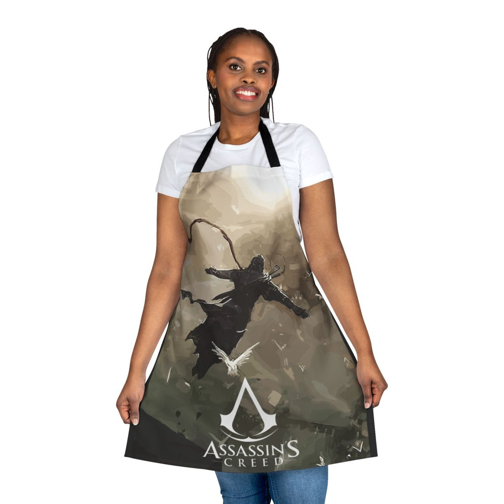 Assassin's Creed-themed apron featuring the Unity game logo and design