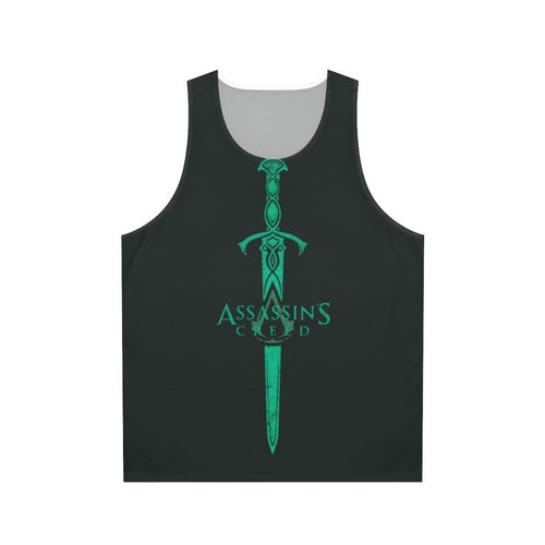 Assassins Creed medieval knight sword unisex tank top