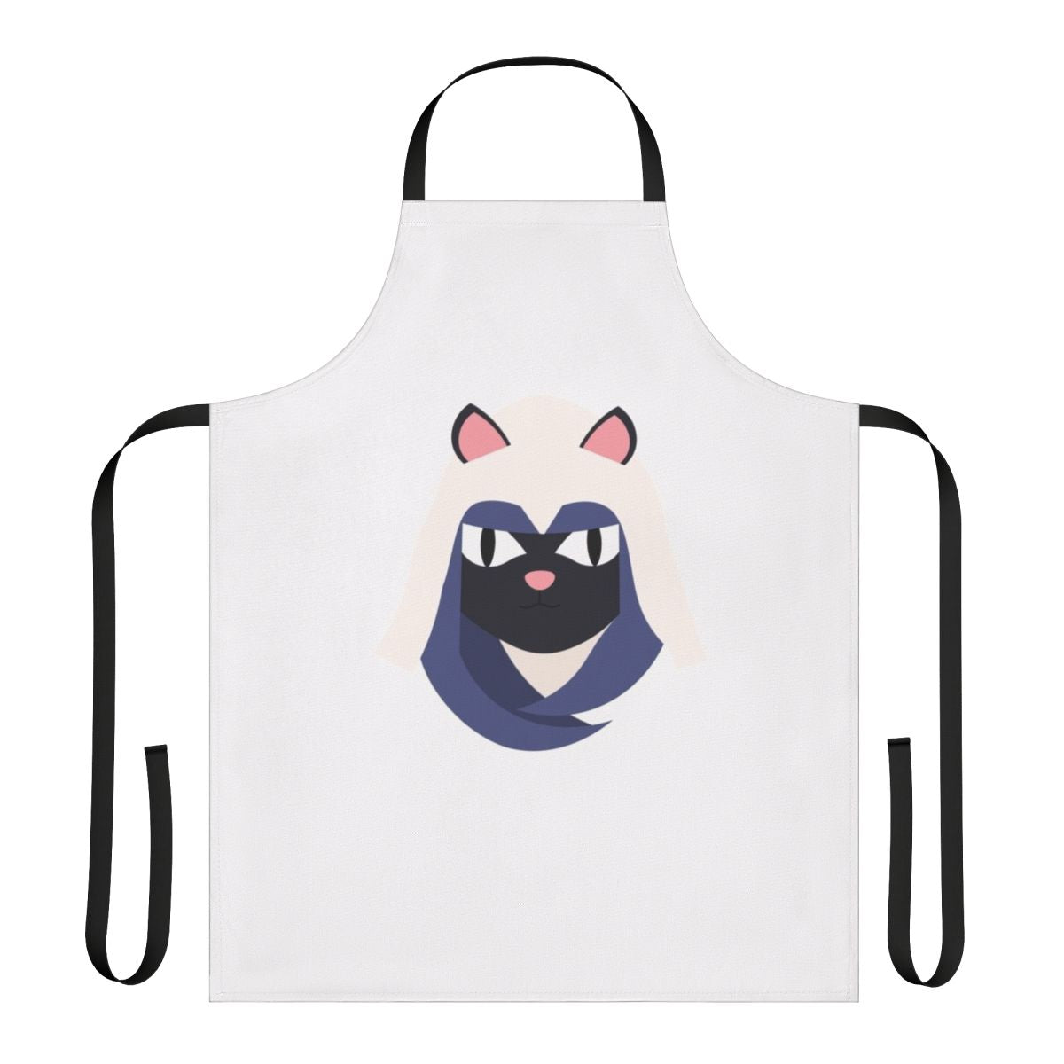 Assassin's Creed Mirage inspired cat apron with a black or gray cat design