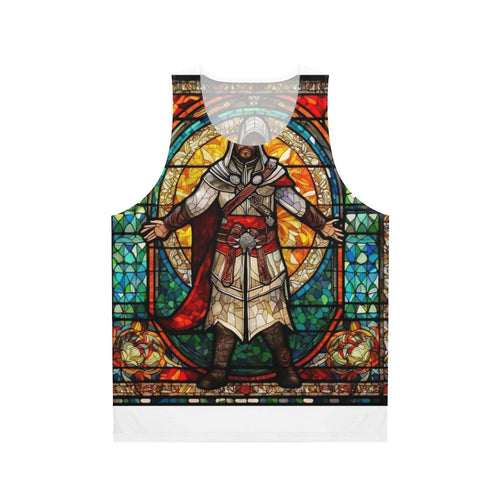 Assassin's Creed stained glass mosaic unisex tank top