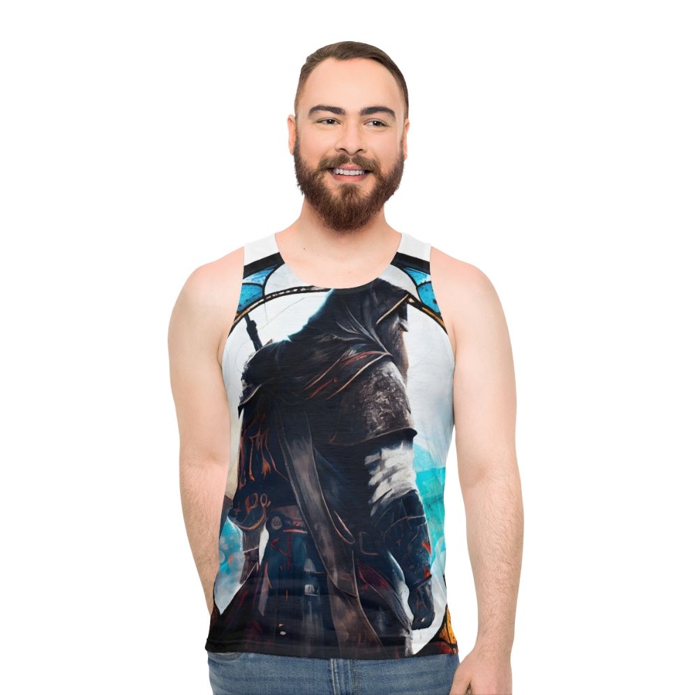 Assassin's Creed Stained Glass Unisex Tank Top