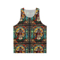 Assassin's Creed stained glass mosaic unisex tank top