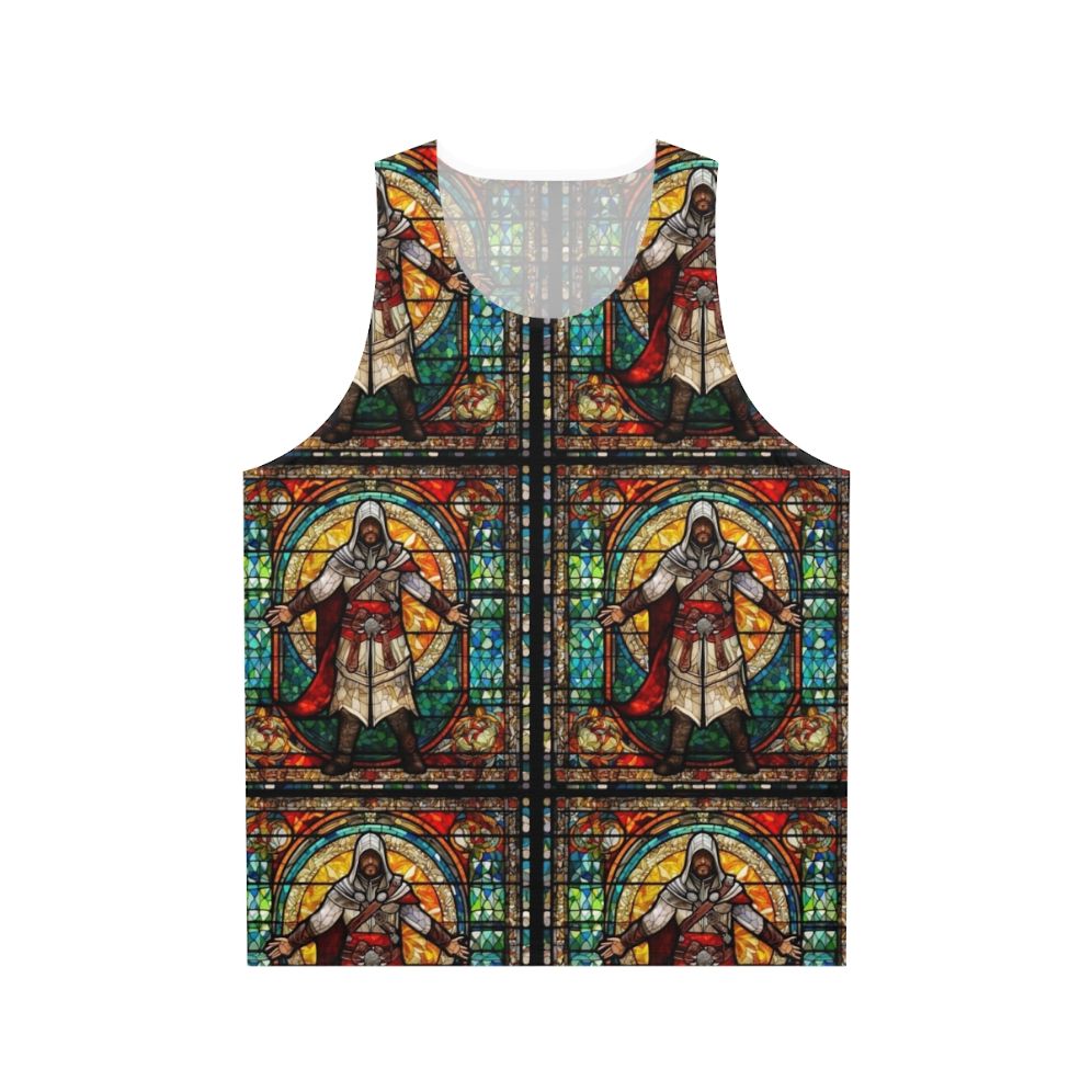 Assassin's Creed stained glass mosaic unisex tank top