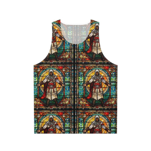 Assassin's Creed stained glass mosaic unisex tank top
