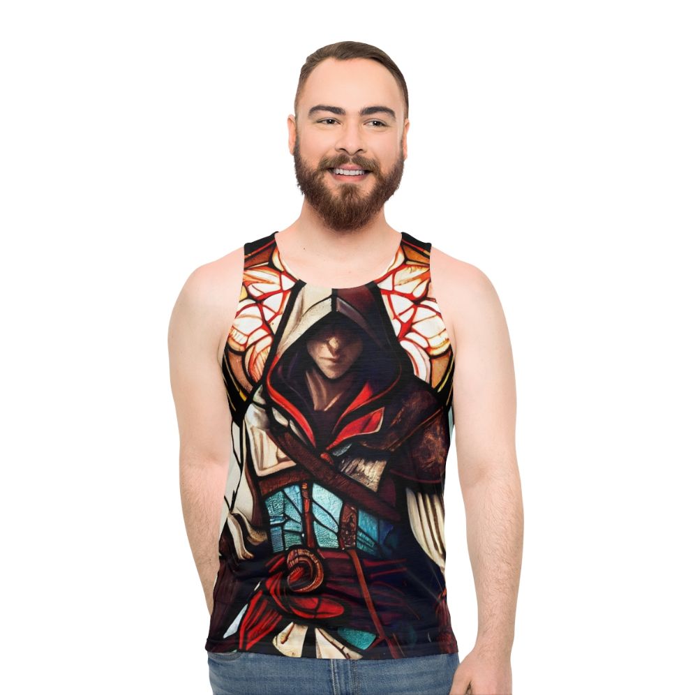 Assassin's Creed Stained Glass Unisex Tank Top