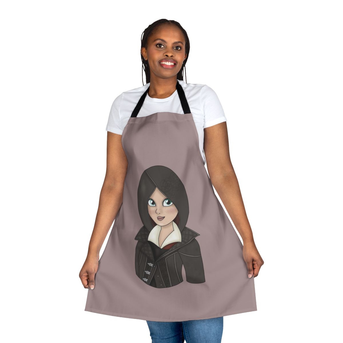 Assassin's Creed Syndicate-inspired apron featuring the character Evie Frye