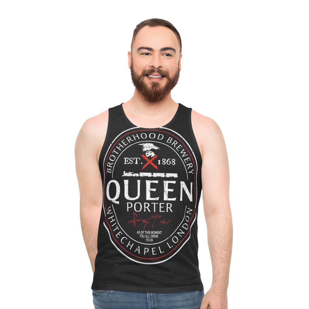 Assassin's Creed inspired unisex tank top with beer label design