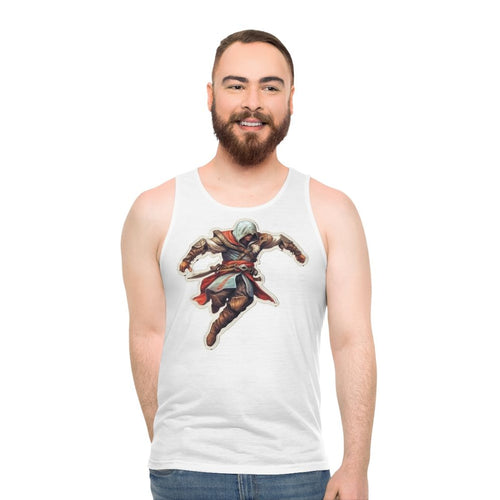 Assassin's Creed unisex tank top featuring iconic fan art design