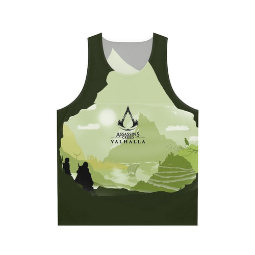 Assassin's Creed Valhalla Unisex Tank Top with Viking Landscape
