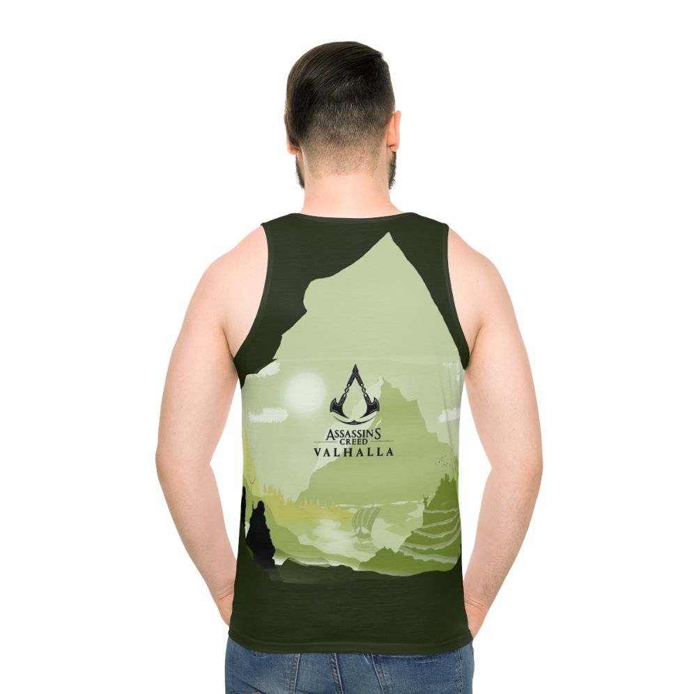 Assassin's Creed Valhalla Unisex Tank Top with Viking Landscape