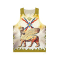 Assyrian Unisex Tank Top with Lamassu and Winged Bull Design