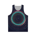 Asteroid map of solar system on unisex tank top