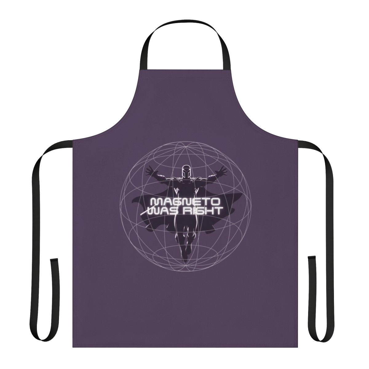 Astroappa Magnet0 superhero and villain themed cartoon apron