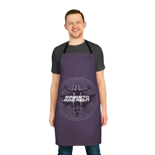 Astroappa Magnet0 superhero and villain themed cartoon apron