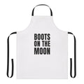 An astronaut-inspired apron featuring space-themed graphics and quotes from the Netflix series "Space Force".